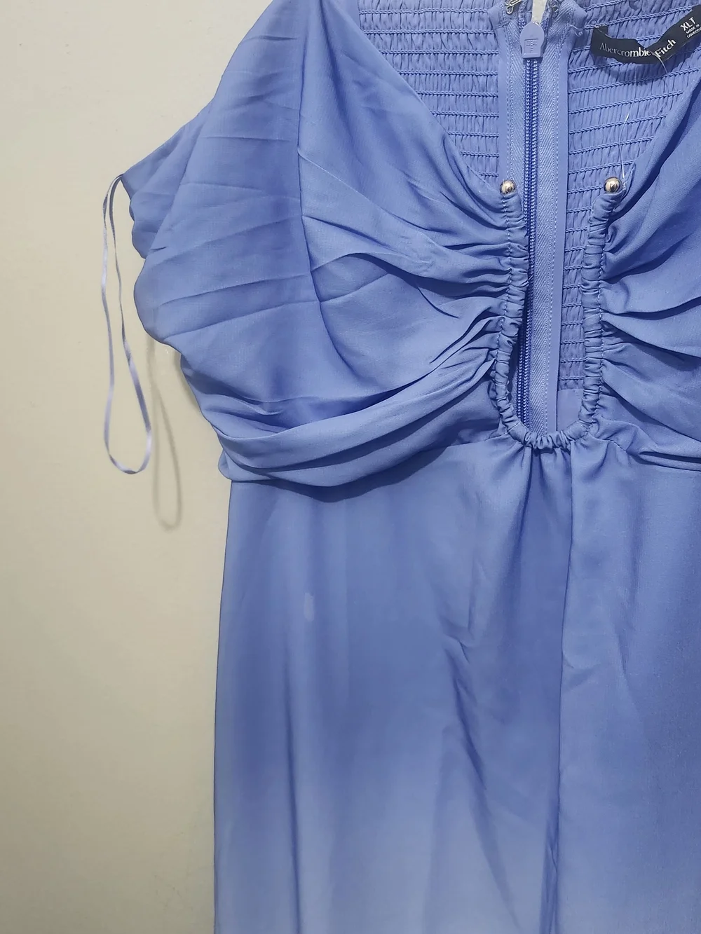 Abercrombie & Fitch Blue to Teal Ombre Floral Maxi Dress Size XL Tall Flaw
